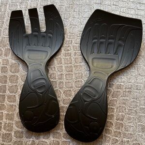 Recycled glass salad servers by Bill Helin - NIB